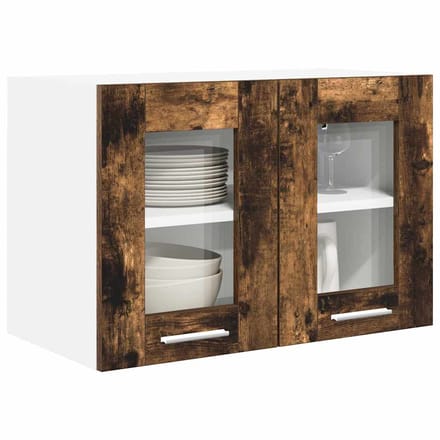 vidaXL Hangkast 2 pcs Rook Eiken 60 x 31 x 40 cm Bewerkt hout