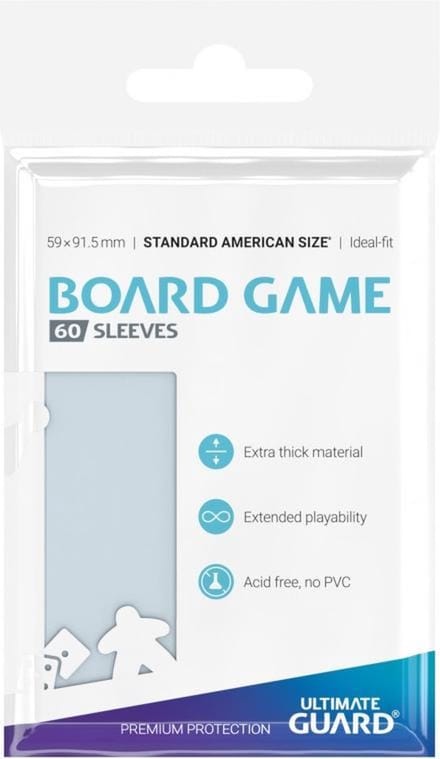 Ultimate Guard Ultimate Guard Board Game Sleeves (60) - Standard American Card Sleeves for Board Game Cards
