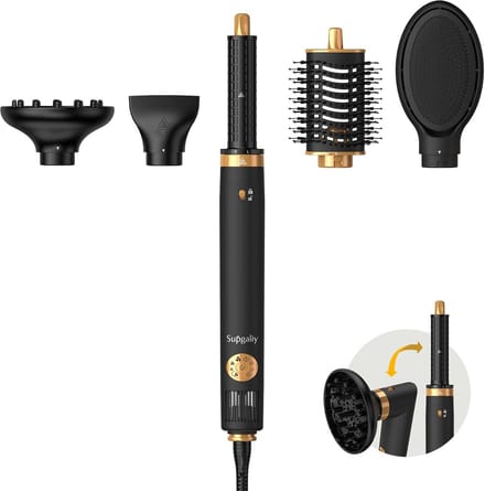 Krachtige 5-in-1 Föhnborstel en Multi-Styler met Krultang en Diffuser