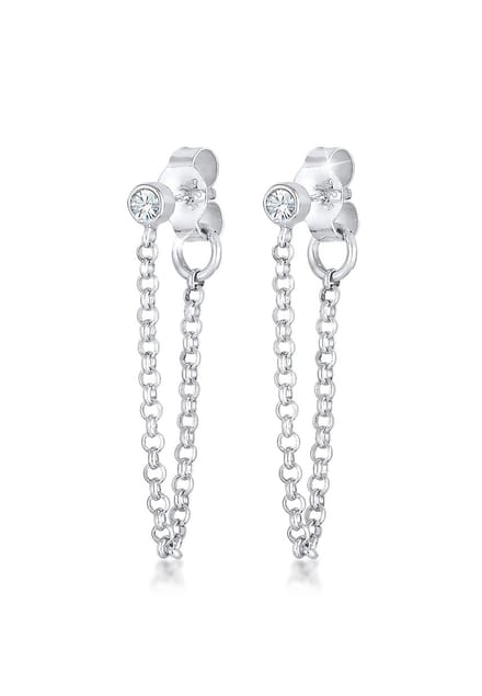 Elli Oorbellen Geo Minimal 925 Sterling Zilver Kristal