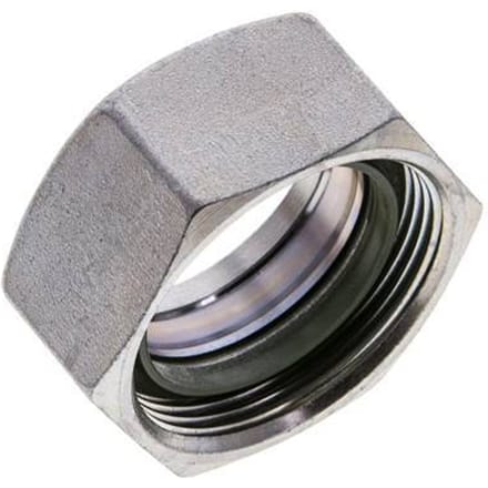 35 M45x2 End Cap Stalen FKM