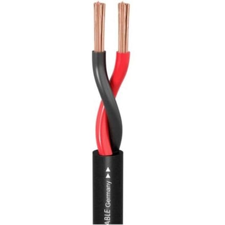 Sommer Cable 440-0051FC Luidsprekerkabel 2 x 4 mm² + 2 x 4 mm² Zwart per meter