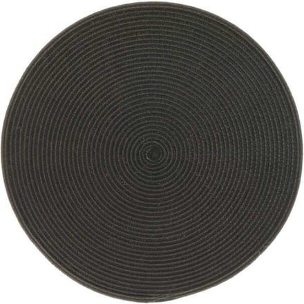 Unique Living - Placemat Daisy - Rond - Rotan - Zwart - Ø 38cm