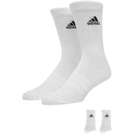 Adidas Cushioned Crew Socks 3-pack White, 43-45