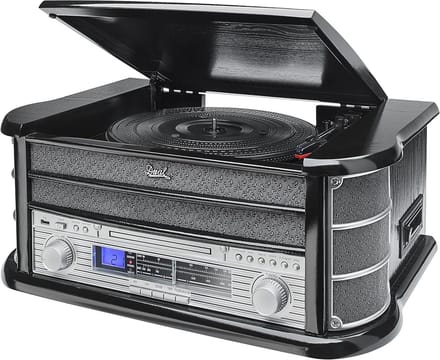 Nostalgisch Compact Muziekcentrum met Vinylplatenspeler en USB Digitalisering