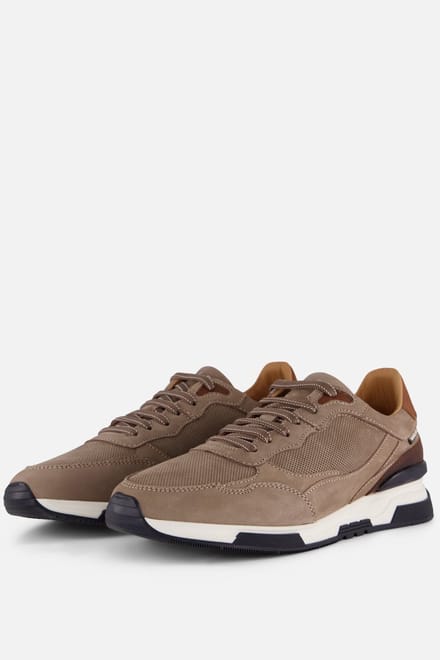 Van Lier Romeo Sneakers taupe Leer - Heren - Maat 43