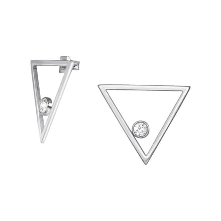 Amanto Oorbellen Boyke - 316L Staal - Driehoek - 21x18mm