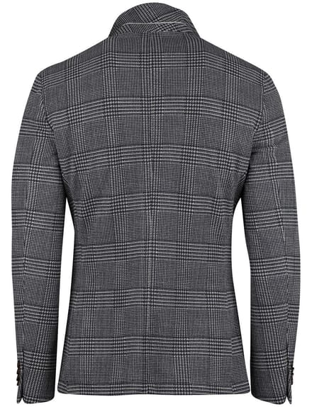 Born With Appetite colbert slim fit zwart ruit
