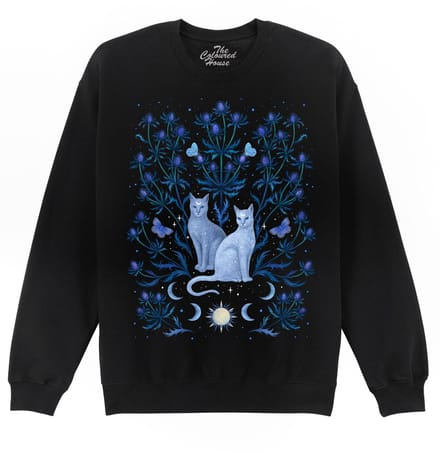 Katten Distels Blue Thistle Cats The Coloured House Sweater S