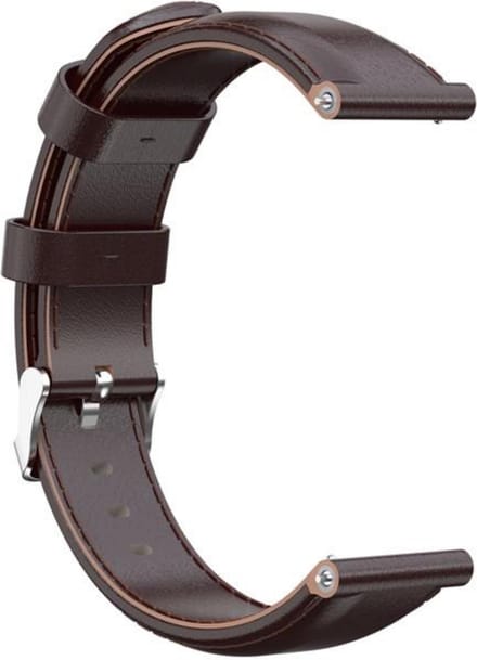 KELERINO. Leren bandje geschikt voor Samsung Galaxy Active / 42 MM - Donker Bruin