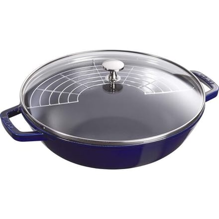 STAUB gietijzeren wokpan - 30 cm, donkerblauw