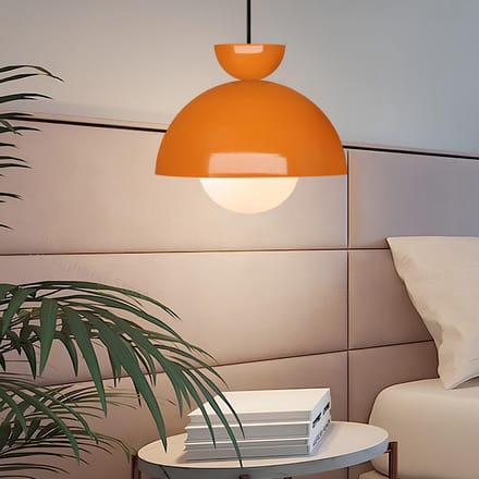 Asir - Kroonluchter - Oranje - 27 max. 15 W ledlampen - Verstelbare hoogte