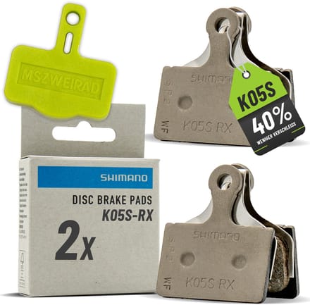 2-delige set Shimano schijfremblokken set K05S-RX hars + ontluchtingsblok