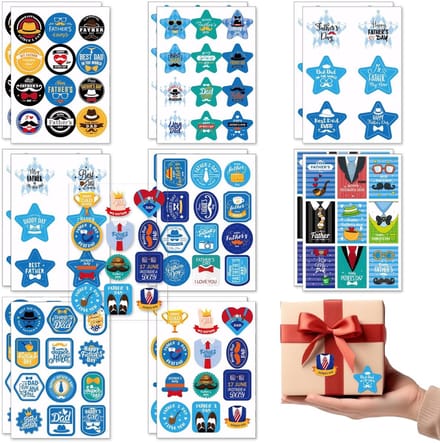 Dailygoods - 162 Stuks Vaderdag Stickers met Lieve Ontwerpen