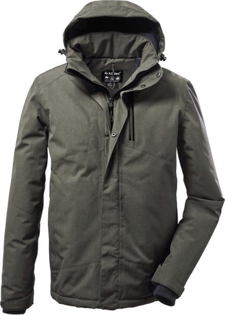 Killtec heren winterjas - functionele winterjas heren - olijf groen - 37589 - maat M