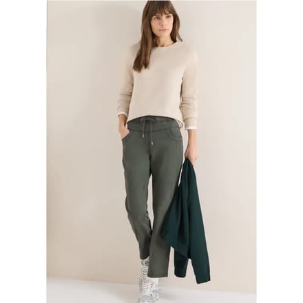 Broek met gewassen look