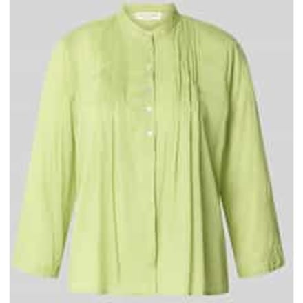 regular fit blouse met draperieën en 3/4-mouw