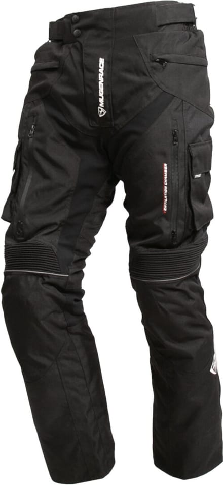 MUGENRACE Lineare Zwarte Waterdichte Textielbroek - Broek