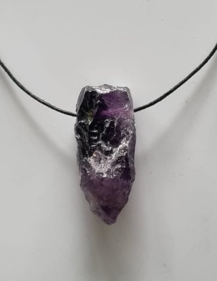 Amethyst hanger ruwe punt