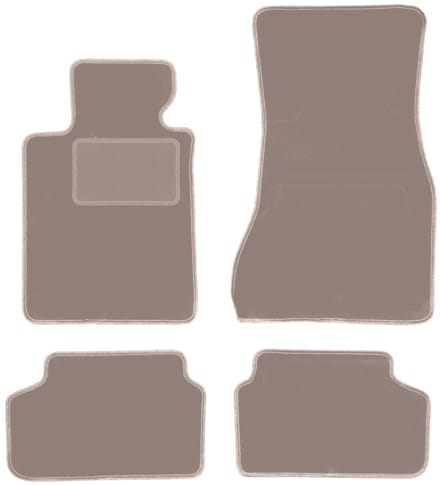 Beige velours vloermatten voor: BMW 5 G30 sedan (2017-)
