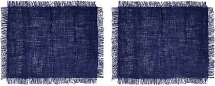 Placemats, Set van 2 Stuks, Rechthoek, Jutte, 35 x 45 CM, Blauw - Mikasa