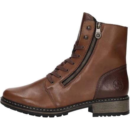 Rieker Veterboots cognac Leer - Maat 36