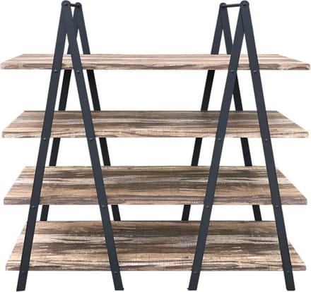 Wandkast boekenkast Stoer -  industrieel design metaal - 140  x 146 cm