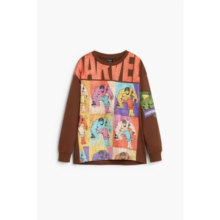 Junior Sweatshirt Desigual Hulk Marvel