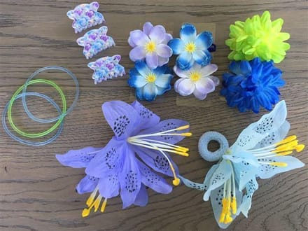 Bloemen Set Elastiekjes, Klemmetjes & Armbanden