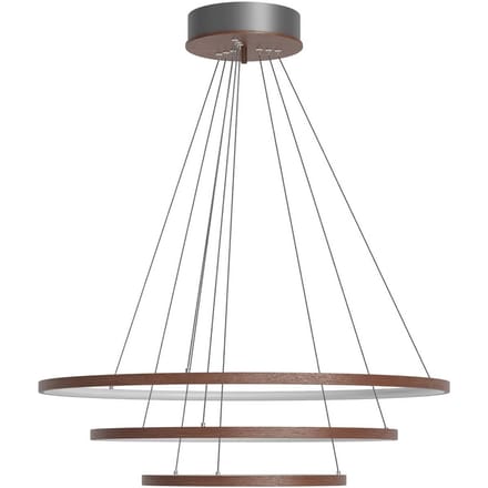 By Rydéns By Rydens LED hanglamp Trione, walnoot, Ø 80 cm, hout
