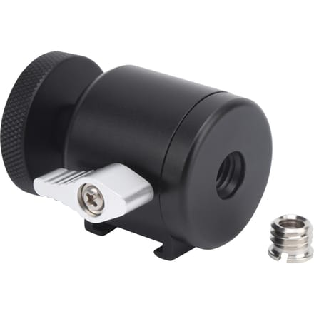 360 graden Rotatie Aluminiumlegering Mini Balhoofd met Cold Shoe 14in Schroefgat Interface black