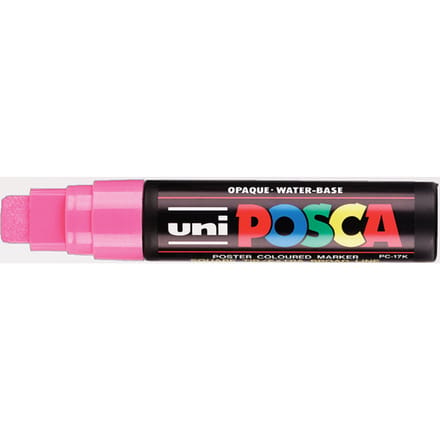 Paintmarker Uni POSCA PC17K extra breed rechthoek roze