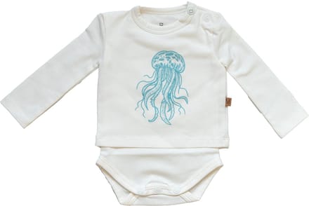 MXM Baby Romper met Lange Mouwen - Longsleeve- 2 in 1- Katoen- drukknopen- maat 44