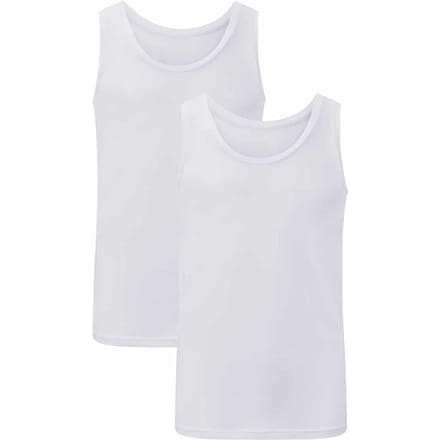 Comfortabel & Zijdezacht Bamboo Basics Singlet Stef (2-pack) - Wit - S