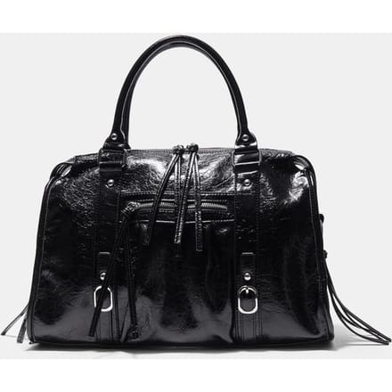 Stradivarius Maxi bowling schoudertas  Zwart OS