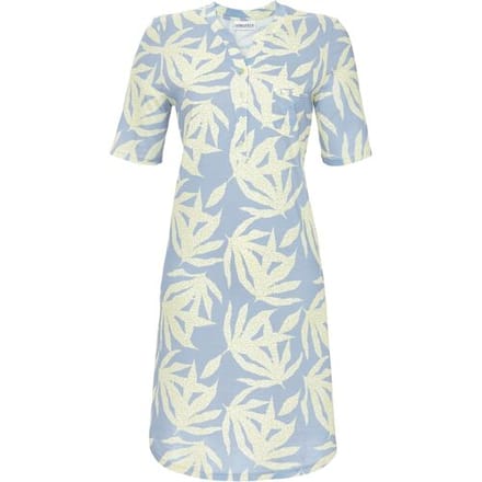 Blauw flora nachthemd Ringella - Blauw - Maat - 52