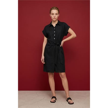 Katoenen Poplin Mini Overhemdjurk