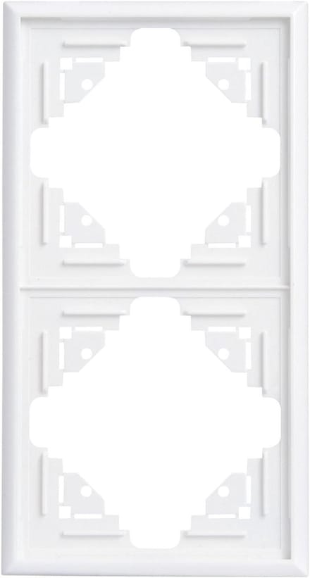Afdekframe Dubbel - Wandplaat Frame - Installatie Schakelaars - Halogeenvrij Materiaal - 2-voudig - Arctisch Wit