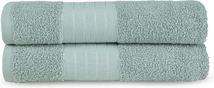 Good Morning uni handdoek effen kleur - Handdoekenset 2 - Olijfgroen - Badstof