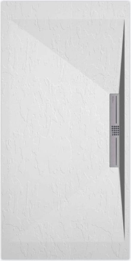 Sanifun douchebak Stone Side White Slate 1600 x 800 S