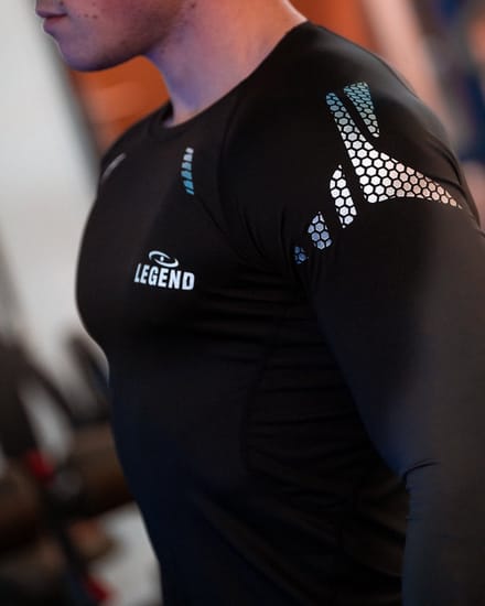 Multi Sport Shirt met Reflect Print Black XS