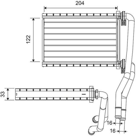 Warmtewisselaar, interieur verwarming VALEO 811535