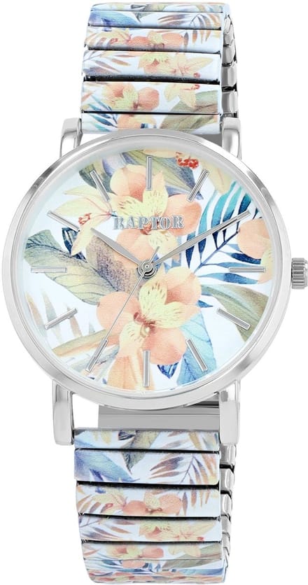 Raptor Herenhorloge siliconen JW20204 met echte leren band, 5ATM, basic, modern, zakelijk