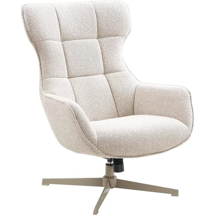 House Nordic Fauteuil Turin Draaibaar Staal Beige