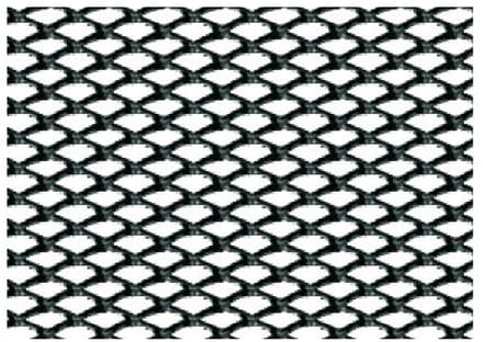 Racing Grill gaas - Klein 2x4 mm - 120x20 cm - Zwart geanodiseerd