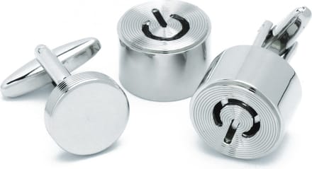 Manchetknopen - Aan Uit Knop met Draaidop Capsule
