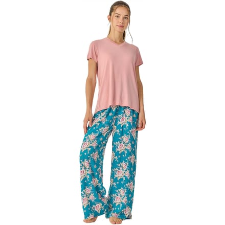 Dames Zomer Pyjama's met Vloeiende Lange Broek JJB34