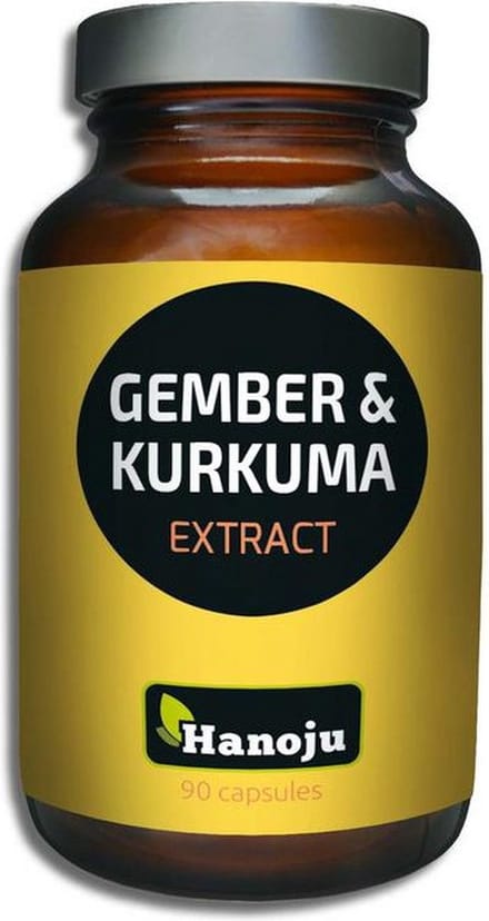 Hanoju Gember & kurkuma extract 90 Vegetarische capsules
