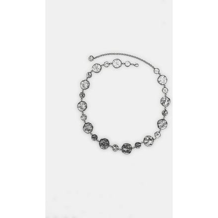 Stradivarius Stud riem met ronde platen  Grijs M