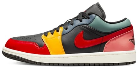 Air Jordan 1 Low Black Multi Color (W) - Maat 40.5